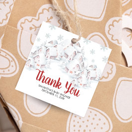 It Takes a Village Baby Shower Square Geschenkanhänger