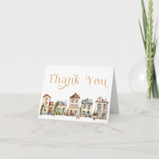 It Takes a Village Baby Shower Thank You Card Dankeskarte (Vorderseite)