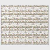 It Takes a Village Baby Shower Wrapping Paper Geschenkpapier (Flach)