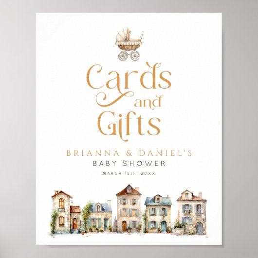 It Takes a Village Cards and Gifts Baby Shower Poster (Vorne)