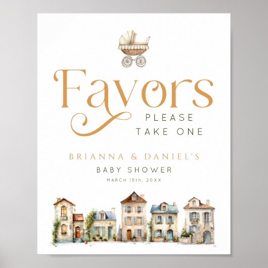 It Takes a Village Favors Please Take One Sign Poster (Vorne)