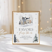 It Takes a Village Favors Table Sign 8x10