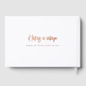 It Takes A Village Hand Drawn Baby Shower Gästebuch (Rückseite)