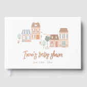 It Takes A Village Hand Drawn Baby Shower Gästebuch (Vorderseite)