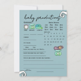 It Takes a Village Ice Blue Baby Prediction Game Einladung