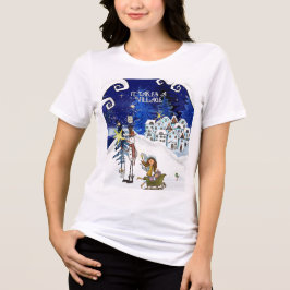 It Takes a Village: Ice Blue Winter Magic Mommy Tri-Blend Shirt