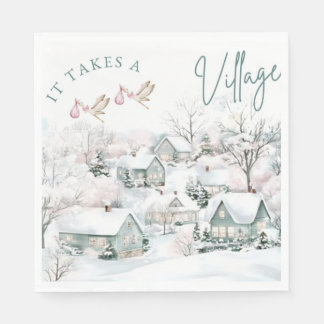 it takes a village napkins serviette