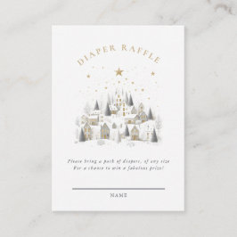 It Takes A Village Snowy Whimsical Baby Shower  Begleitkarte