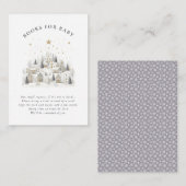 It Takes a Village Snowy Whimsical Baby Shower Begleitkarte (Vorne/Hinten)