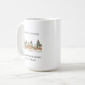 It Takes a Village Teacher Appreciation Christmas Kaffeetasse (Vorderseite Links)