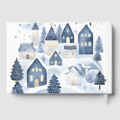 It Takes a Village Winter Baby Boy Shower Gästebuch (Rückseite)