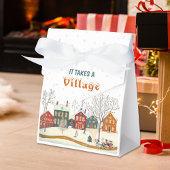 It Takes a Village Winter Baby Shower Favor Box Geschenkschachtel