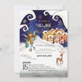 It Takes a Village Winter Fairy Baby Shower Einladung (Vorderseite)