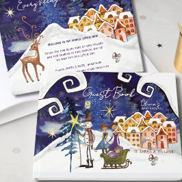 It Takes a Village Winter Fairy Girl Baby Shower  Gästebuch