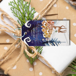 It Takes a Village Winter Fairy Girl Baby Shower  Geschenkanhänger