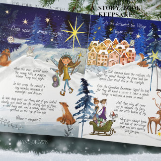 It Takes a Village Winter Fairy Storybook Keepsake Karte