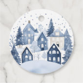 It takes a Village Winter Night Snow Thank you Geschenkanhänger (Rückseite)