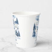 It Takes a Village Winter Snow Baby Shower Pappbecher (Rechts)