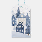 It takes a Village Winter Snow Navy Thank you Geschenkanhänger (Rückseite)