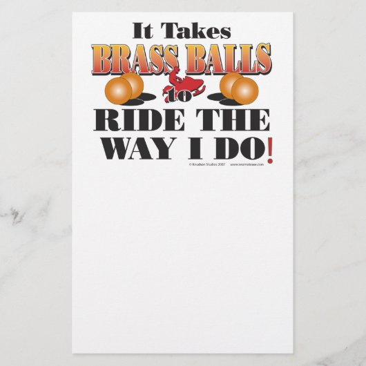IT-TAKES-BRASS-BALLS BRIEFPAPIER (Vorderseite)