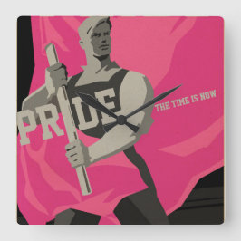It Takes No... Pride Square Wall Clock Quadratische Wanduhr