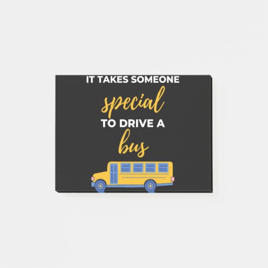 It Takes Someone Special To Drive A Bus Post-it Klebezettel (Vorderseite)