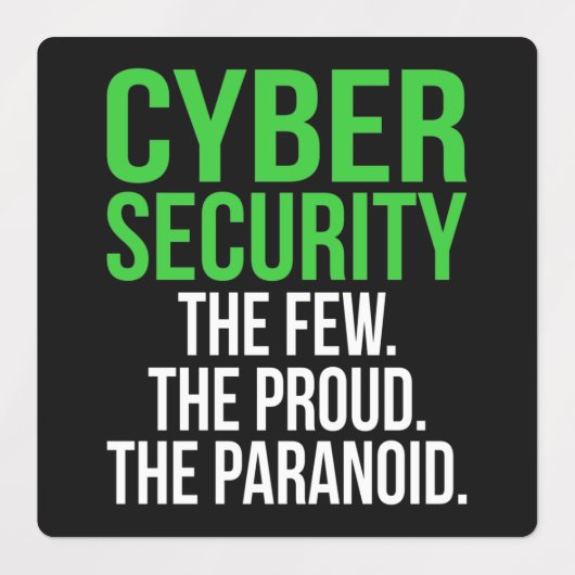 IT-Tech-Software für Cybersicherheit-Computer Etiketten (Design 1)