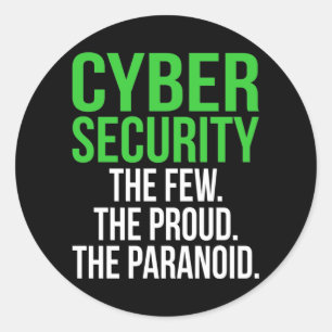 IT-Tech-Software für Cybersicherheit-Computer Runder Aufkleber
