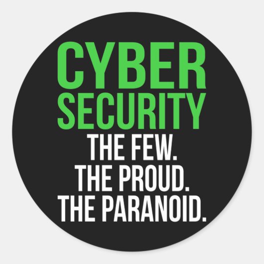 IT-Tech-Software für Cybersicherheit-Computer Runder Aufkleber (Vorderseite)