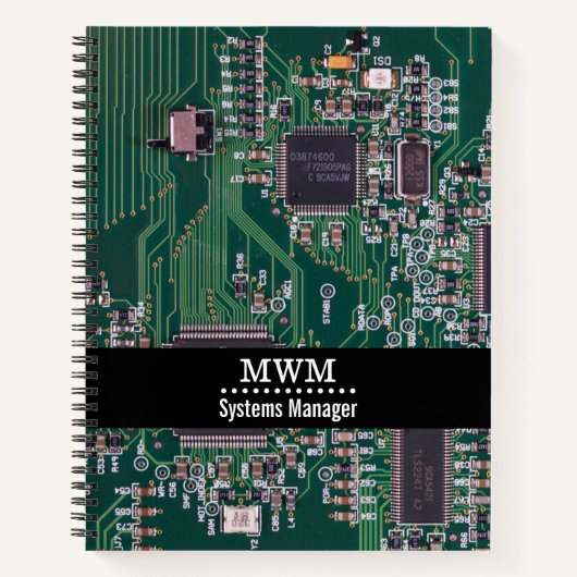 IT-Technologie des PC-Mainboards Notizblock (Vorderseite)