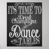 "It time drink" Chalkboard Poster (Vorne)
