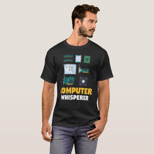 IT-Unterstützung Computerprogrammierer Computer-Wh T-Shirt (Vorne ganz)