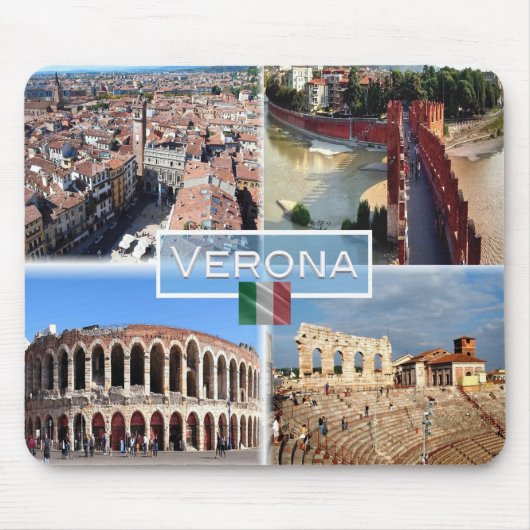 IT Verona - Arena Interne - Castelvecchio Bridg Mousepad (Vorne)
