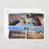 IT Verona - Arena Interne - Castelvecchio Bridg Postkarte (Vorne/Hinten)