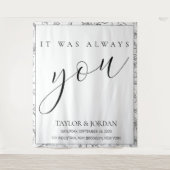 It Was Always You | Floral Wedding Backdrop Wandteppich (Vorderseite)