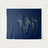 It was always you tex Blue elegant wedding banner Wandteppich (Vorderseite (Horizontal))
