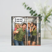 It was me funny elevator fart humour flat (Stehend Vorderseite)