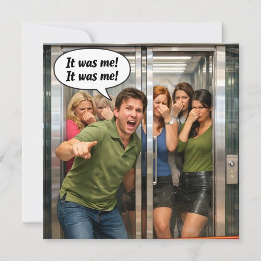 It was me funny elevator fart humour flat (Vorderseite)