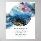It Was Written In The Stars Wedding Welcome Sign Poster (Vorne)