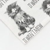 It Wasn't Meow Cute Fluffy Kitten Fleecedecke (Ecke)