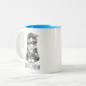 It Wasn't Meow Cute Fluffy Kitten Zweifarbige Tasse (Vorderseite Links)