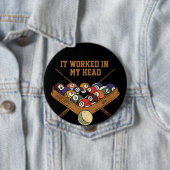 It Worked in My Head Billiards Gift 8-Ball Pool Button (Beispiel)