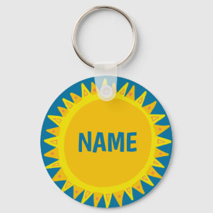 IT-Yellow Sun Sunshine Name-Tag Schlüsselanhänger