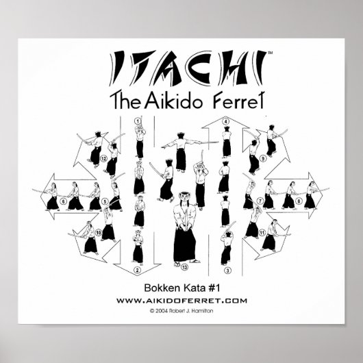 Itachi Bokken Kata #1 Poster (Vorne)