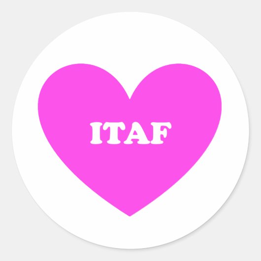 Itaf Runder Aufkleber (Vorderseite)
