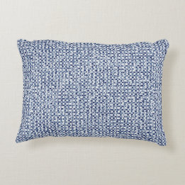 Itajime Shibori blaues Karo-Textilgeometrische Dekokissen