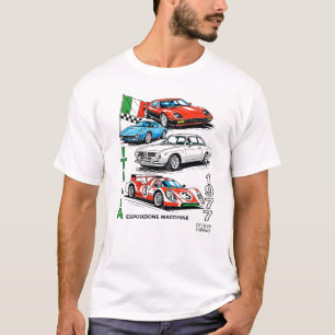 Italia 1977 Klassischer Sportwagen Vintage Poster T-Shirt