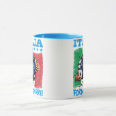 Italia 3D Forza Azzurri Fußball Tasse (Zentrum)