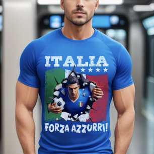 Italia 3D Forza Azzurri T-Shirt