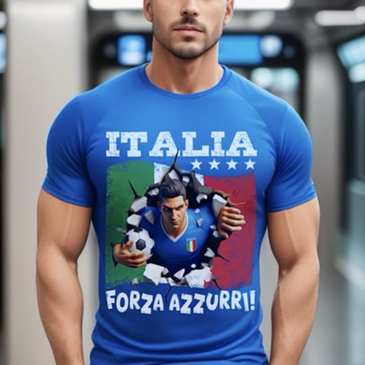 Italia 3D Forza Azzurri T-Shirt